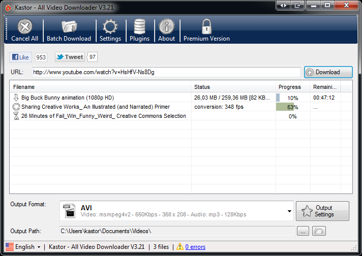  Kastor All Video Downloader 1.9